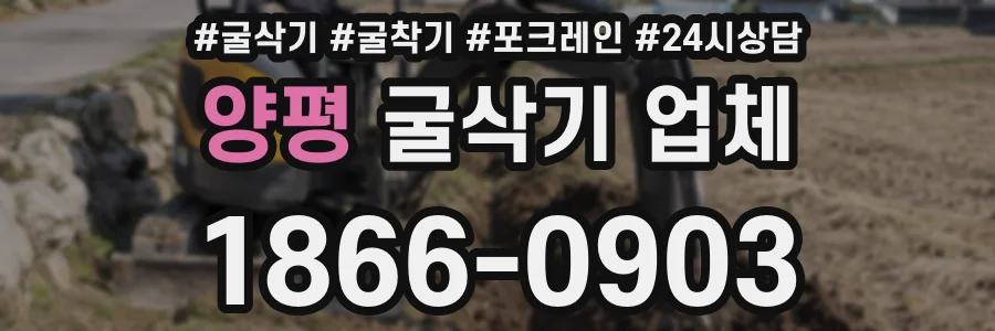 양평 굴삭기 업체