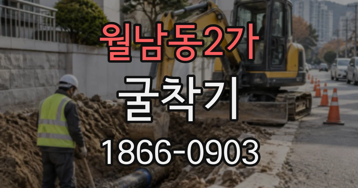 월남동2가 굴착기