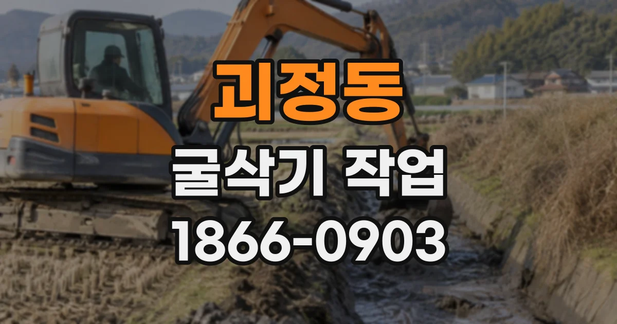 괴정동 굴삭기작업