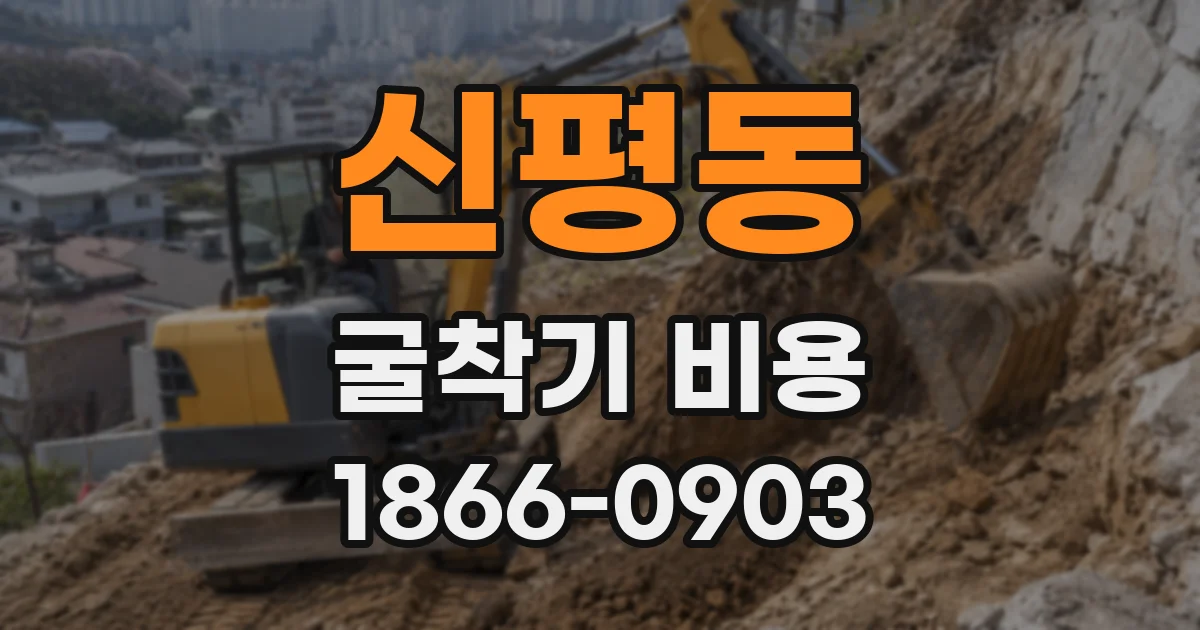 신평동 굴착기 비용
