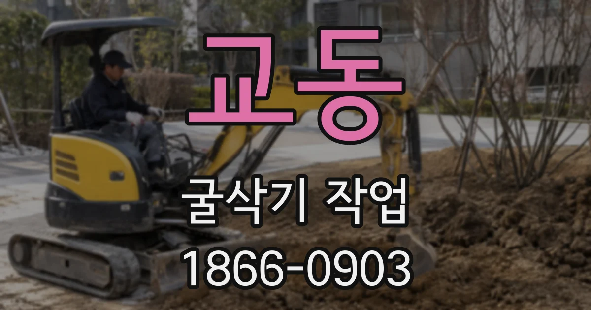 교동 굴삭기 작업
