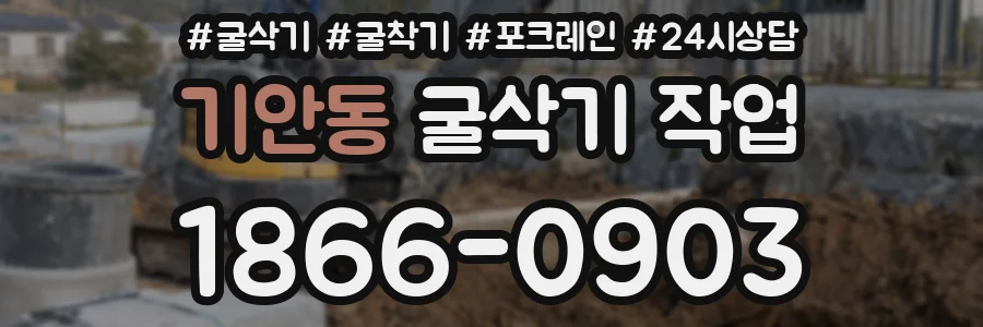 기안동 굴삭기 작업