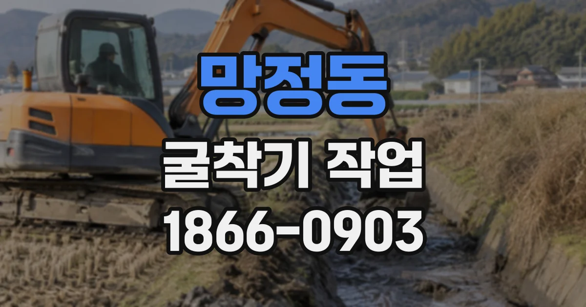 망정동 굴착기작업