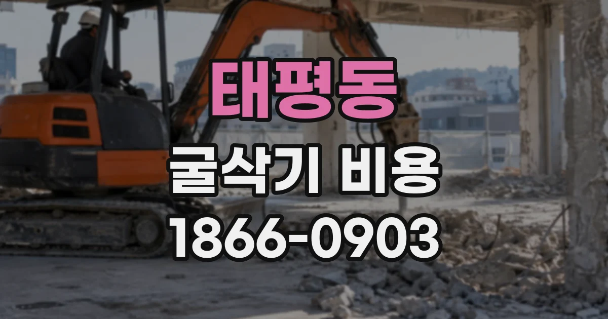 태평동 굴삭기비용