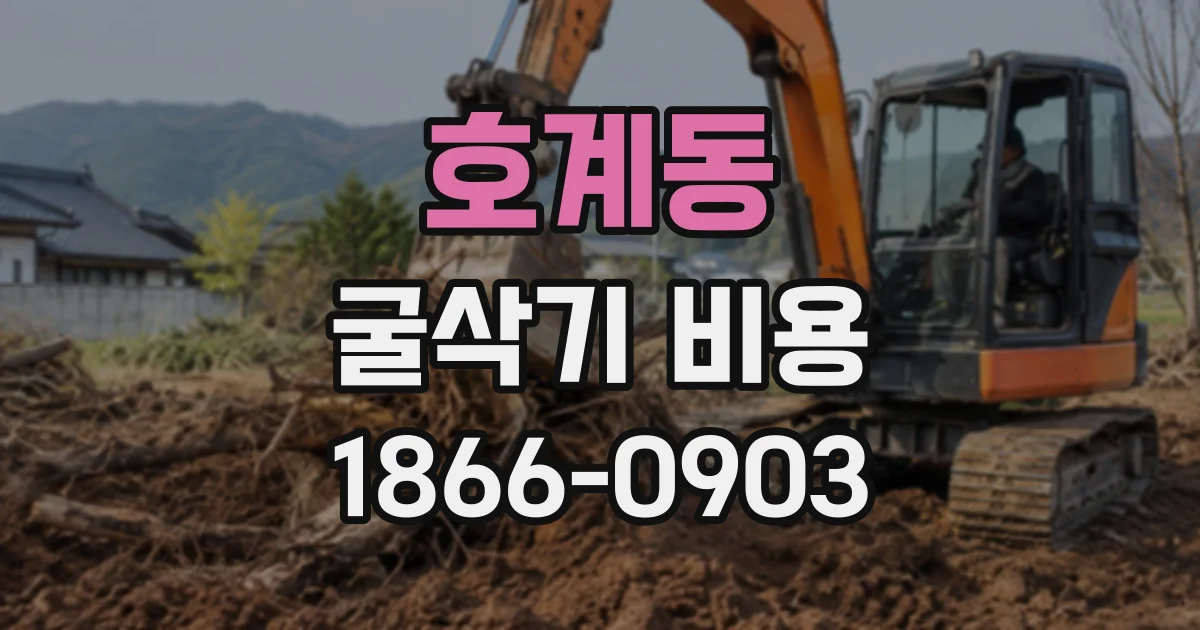 호계동 굴삭기비용