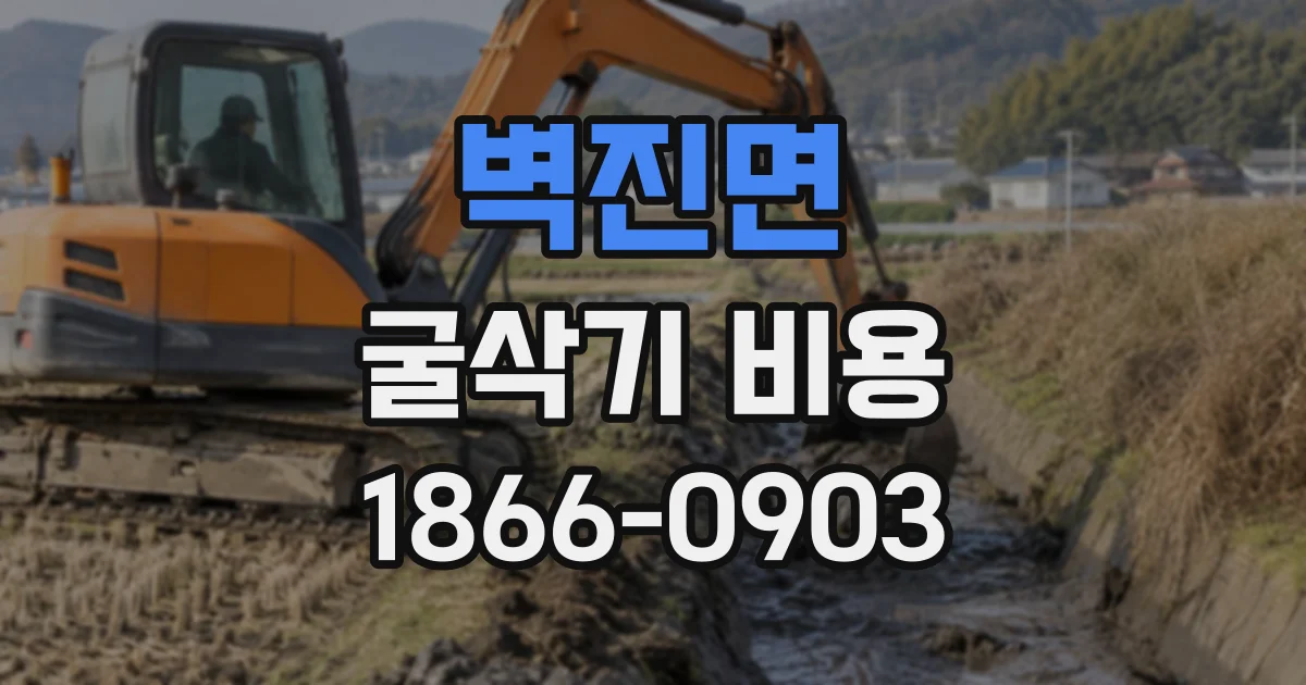 벽진면 굴삭기비용