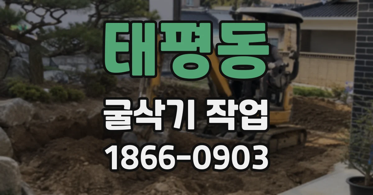 태평동 굴삭기 작업