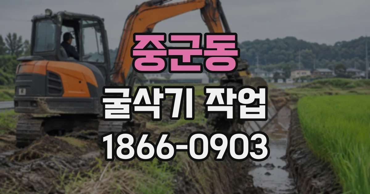 중군동 굴삭기작업