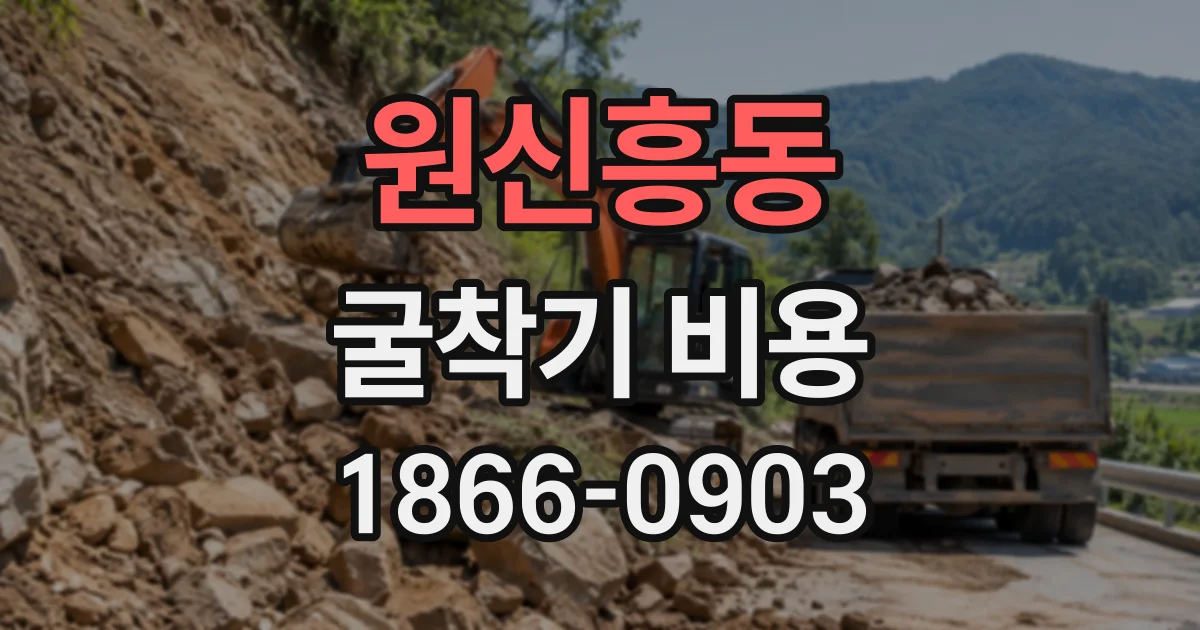 원신흥동 굴착기비용