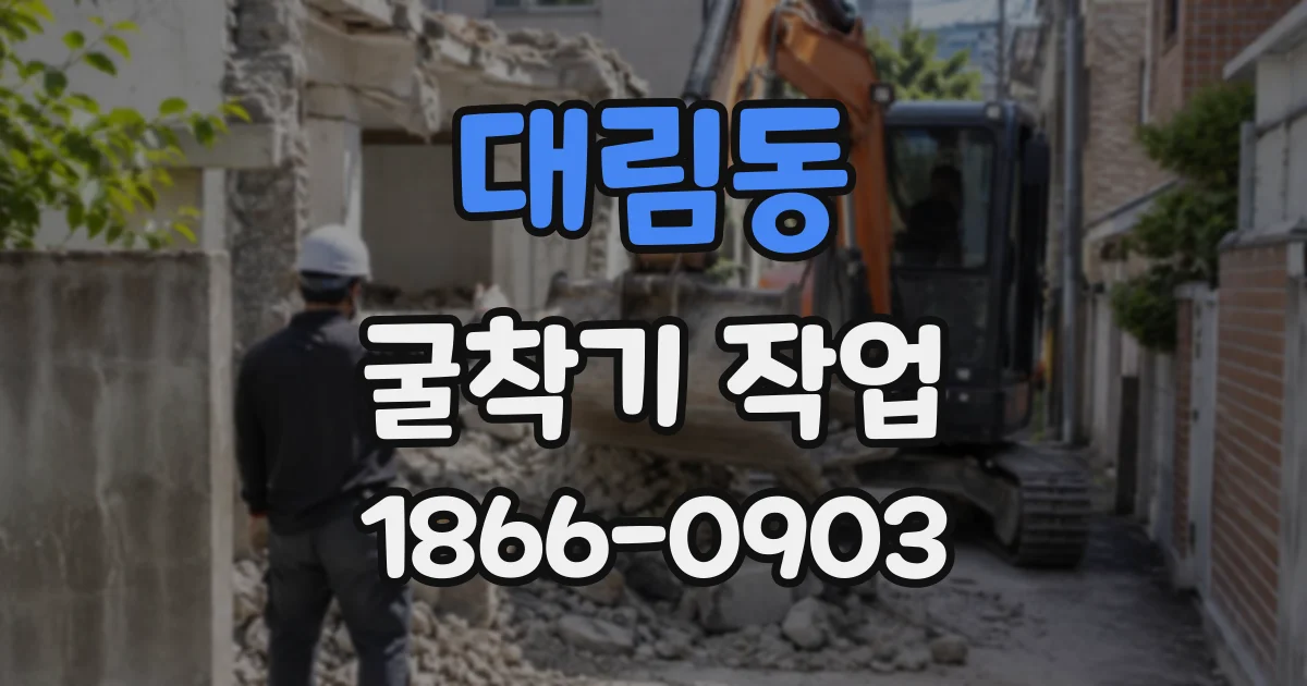 대림동 굴착기작업