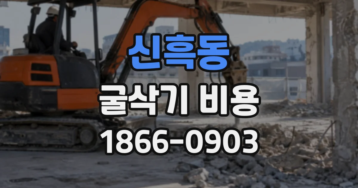 신흑동 굴삭기비용