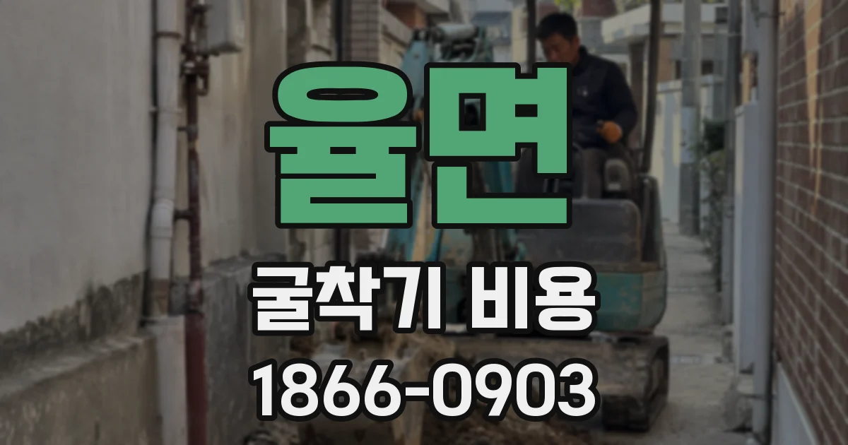 율면 굴착기 비용