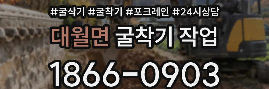 대월면 굴착기 작업