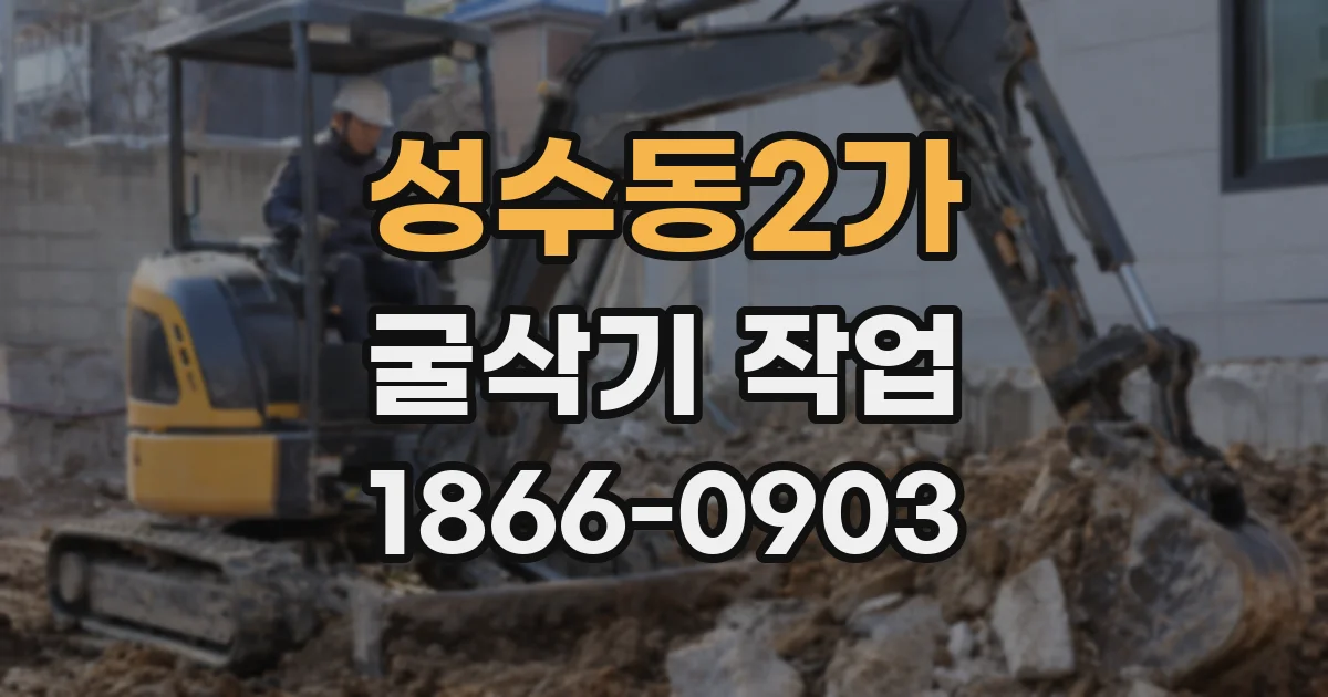 성수동2가 굴삭기 작업