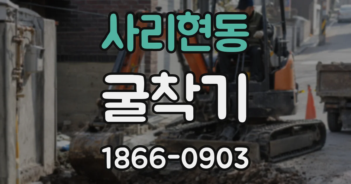 사리현동 굴착기