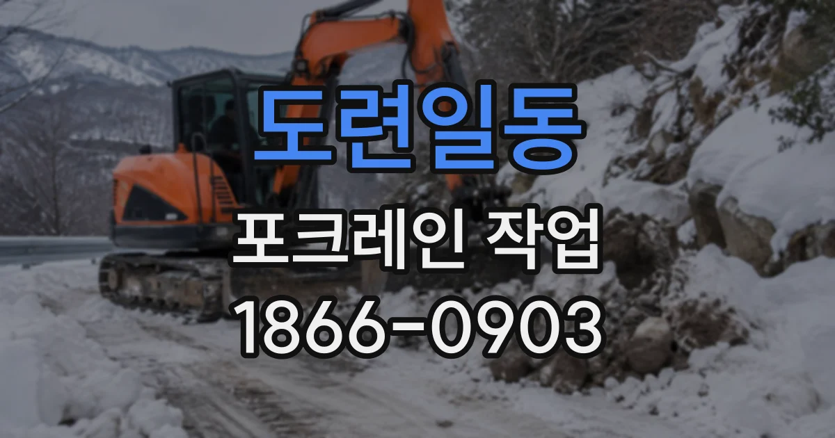 도련일동 포크레인작업