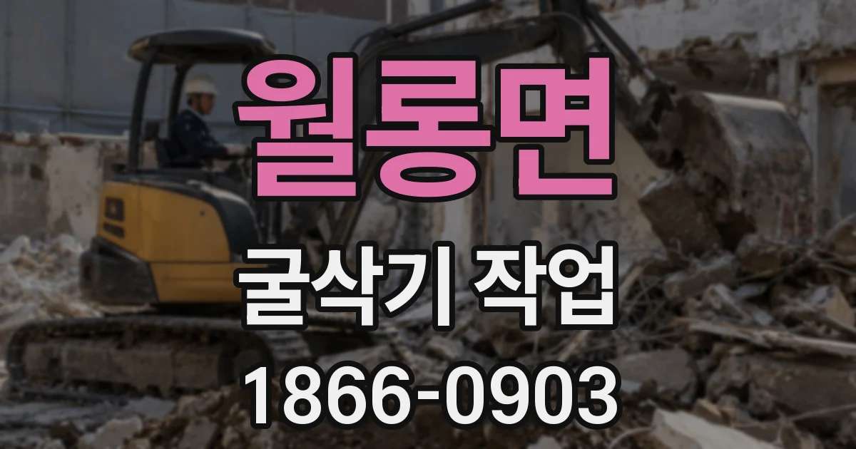 월롱면 굴삭기 작업