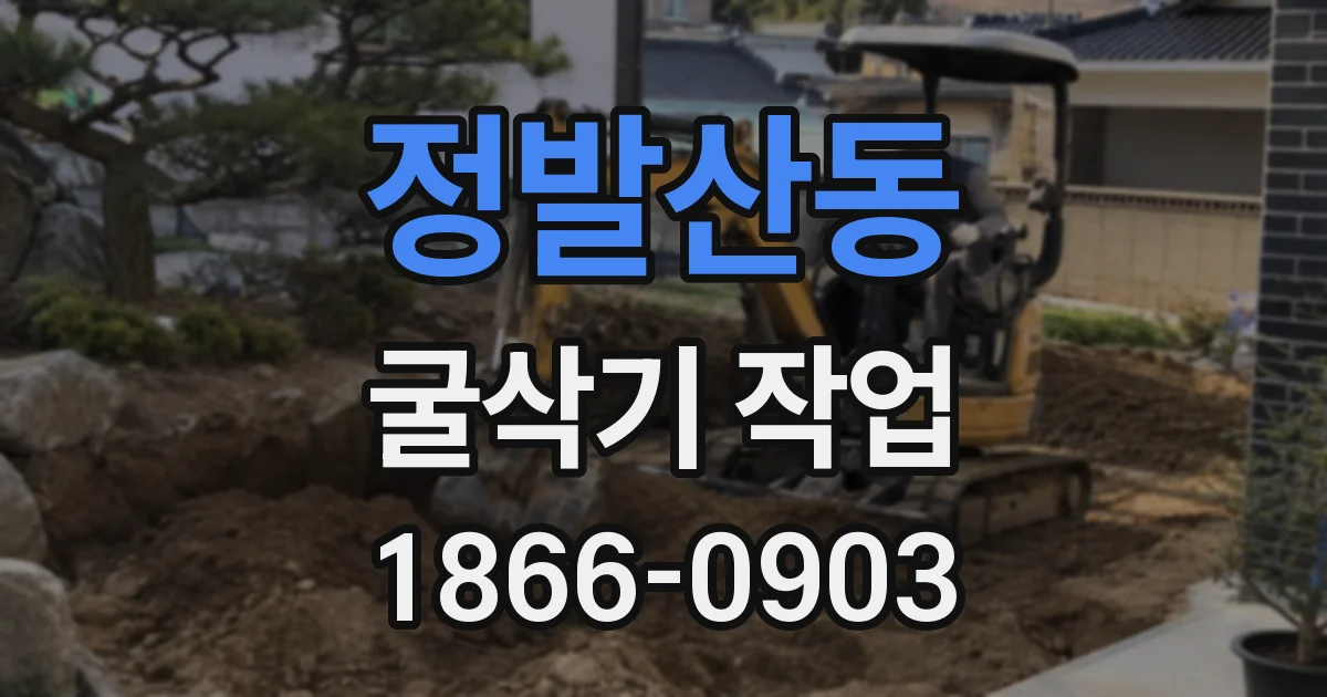 정발산동 굴삭기 작업