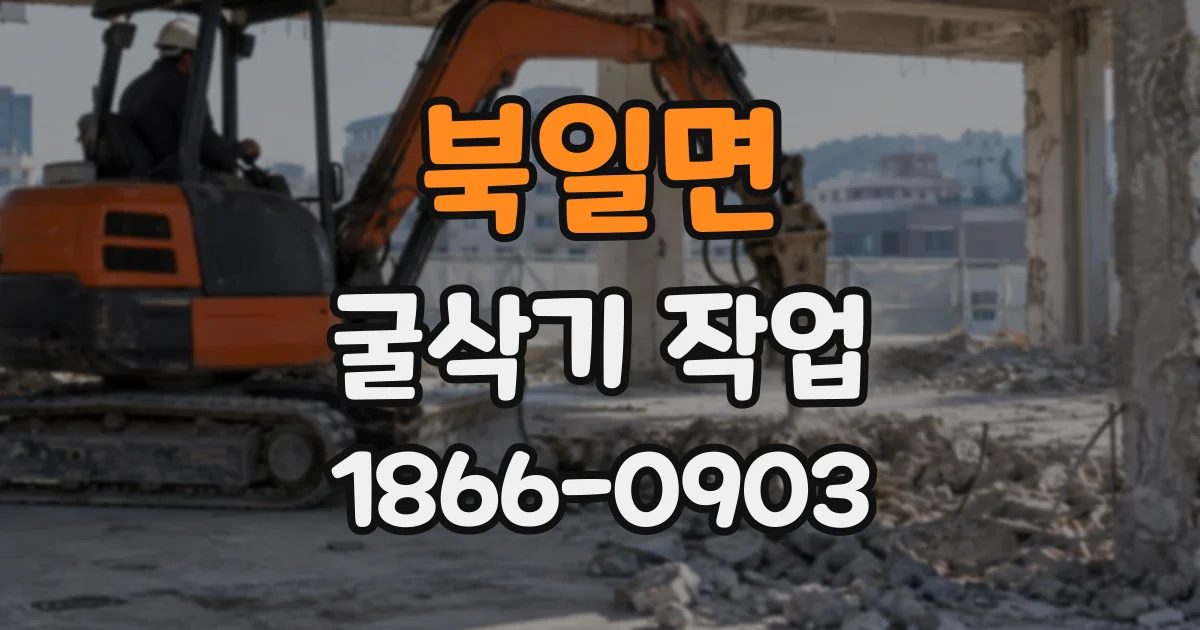 북일면 굴삭기작업