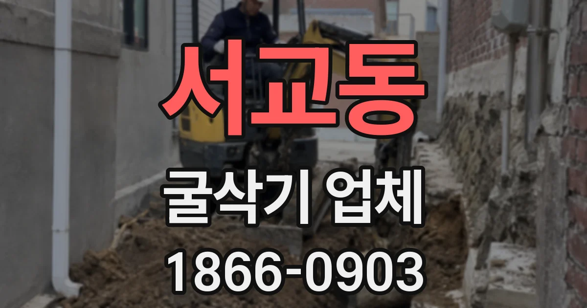 서교동 굴삭기 업체