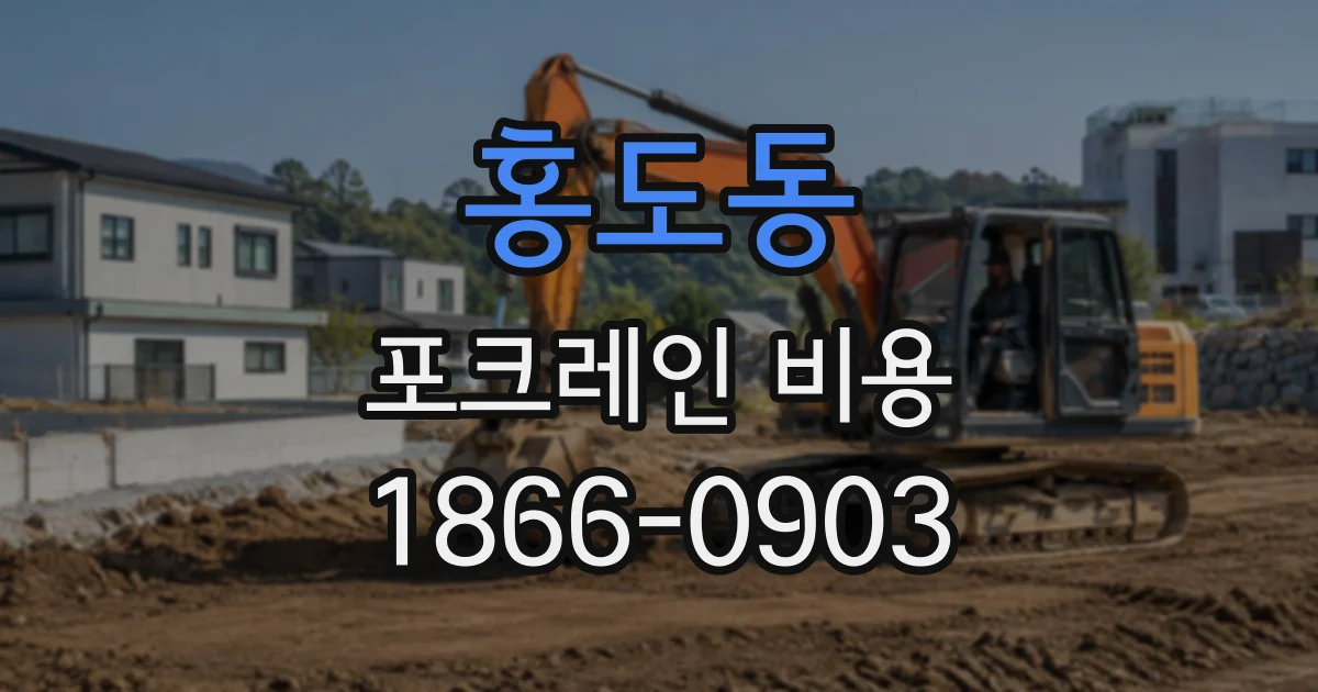 홍도동 포크레인비용