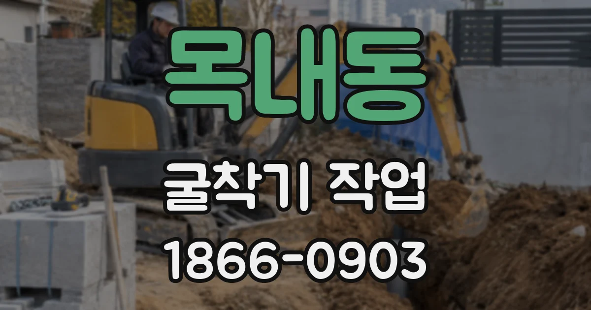 목내동 굴착기 작업