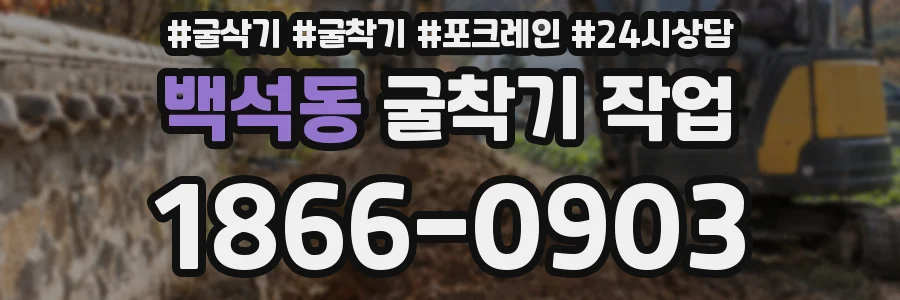 백석동 굴착기 작업