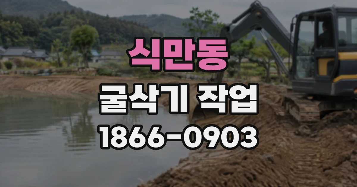식만동 굴삭기작업
