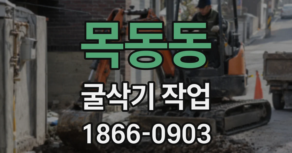 목동동 굴삭기 작업