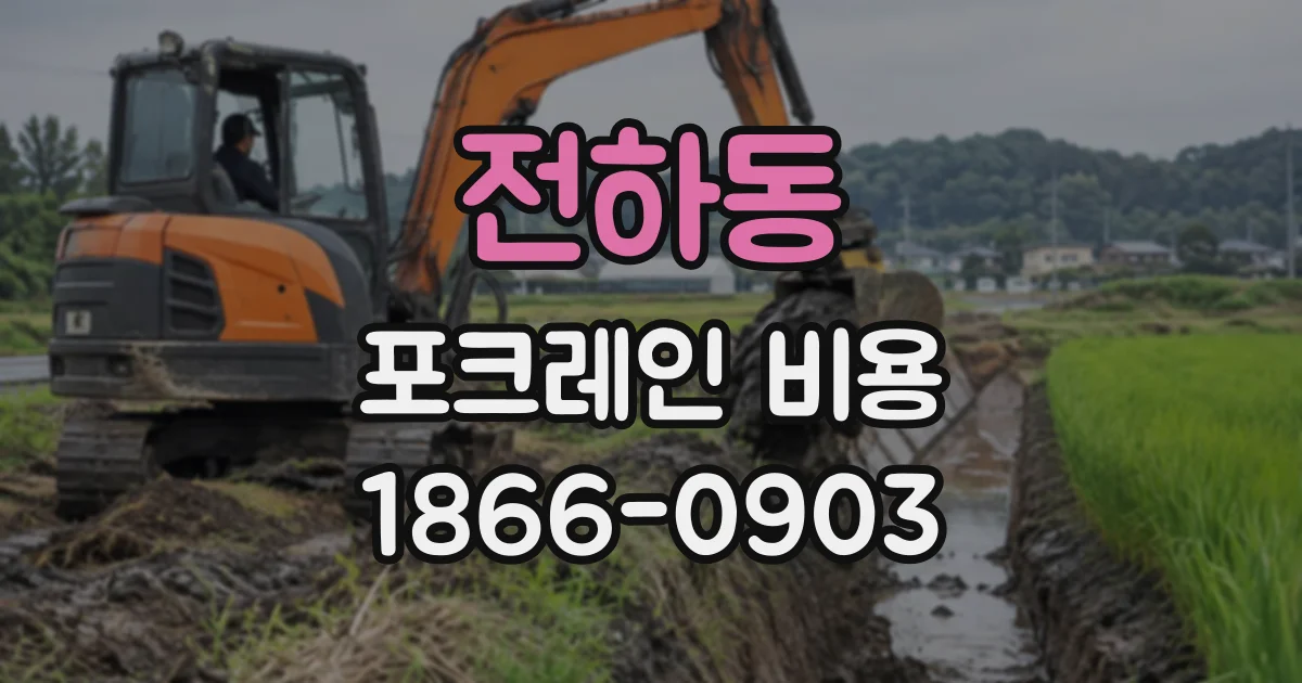전하동 포크레인비용