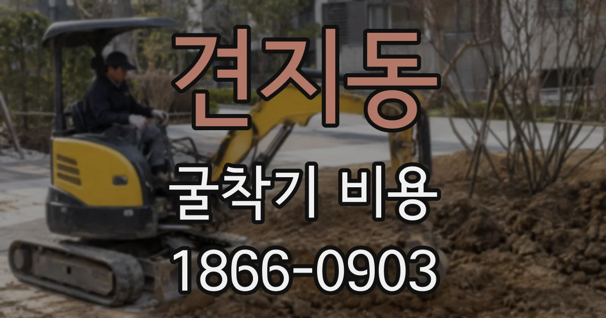 견지동 굴착기 비용