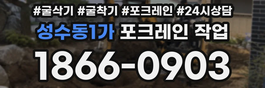 성수동1가 포크레인 작업