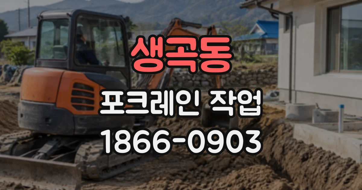 생곡동 포크레인작업