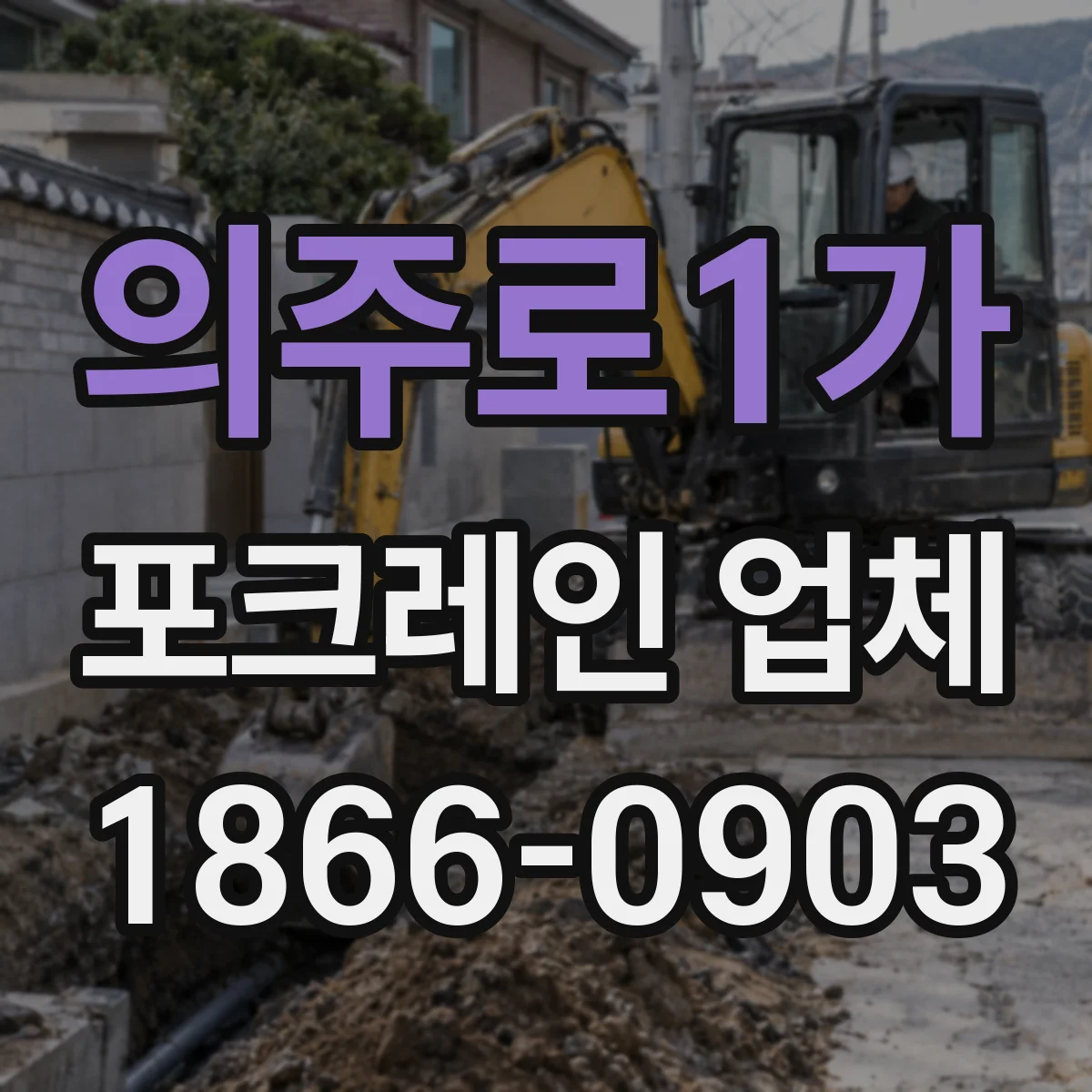 의주로1가 포크레인 업체