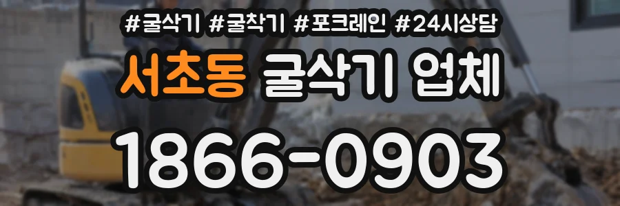 서초동 굴삭기 업체