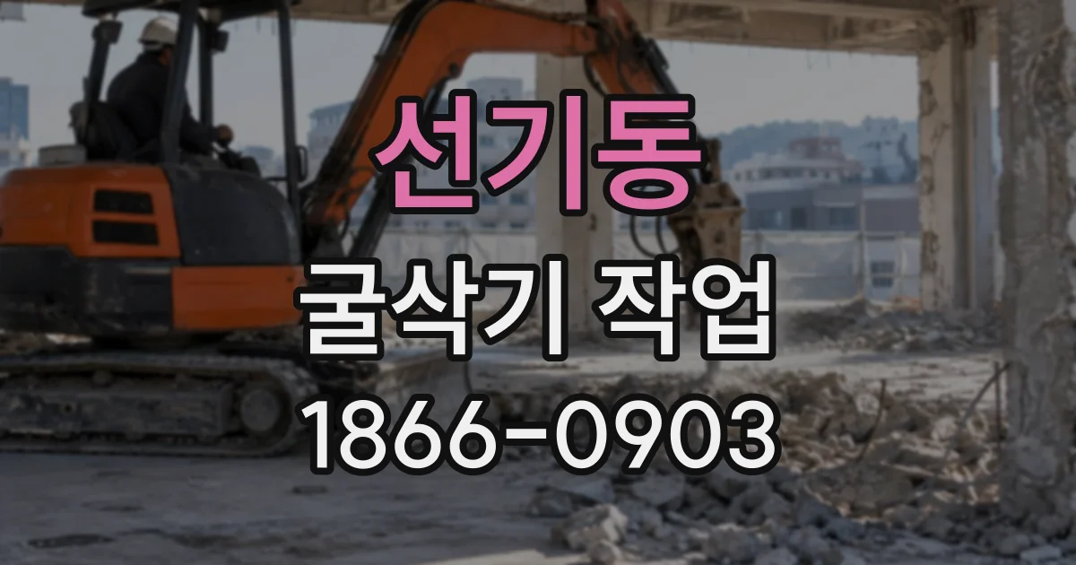 선기동 굴삭기작업