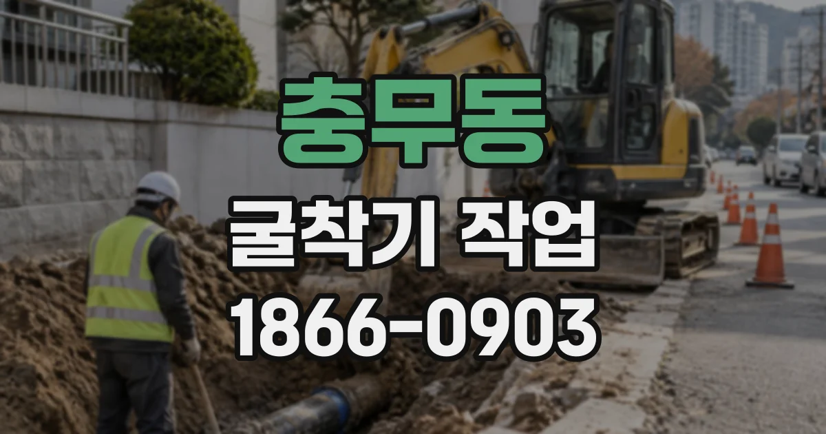충무동 굴착기작업