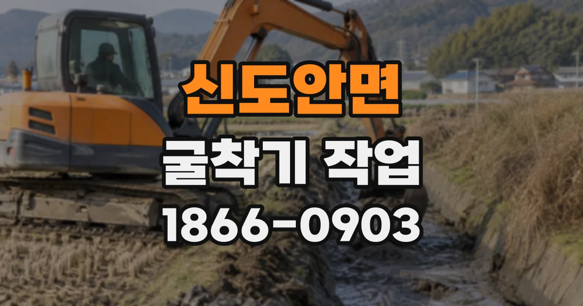 신도안면 굴착기작업