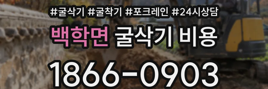 백학면 굴삭기 비용