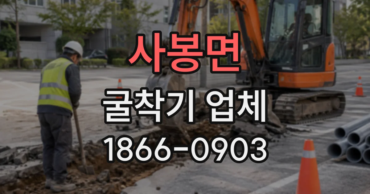 사봉면 굴착기업체