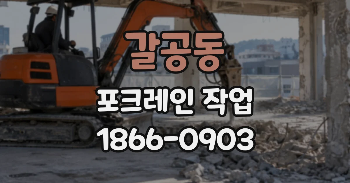 갈공동 포크레인작업