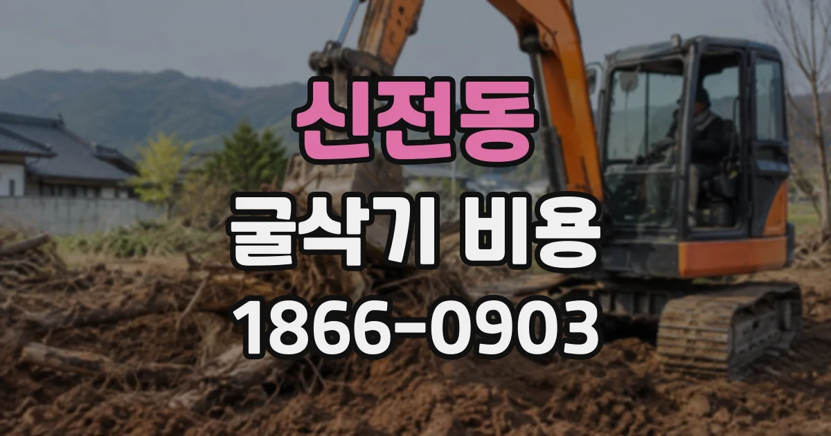 신전동 굴삭기비용