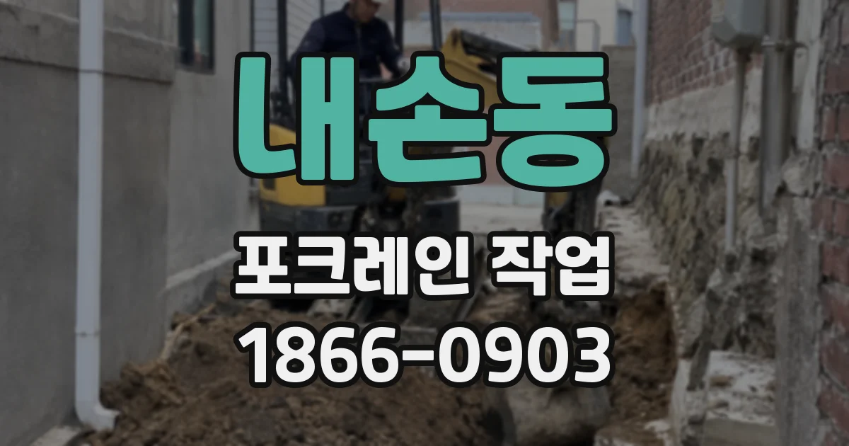 내손동 포크레인 작업