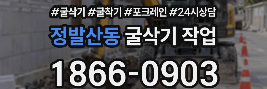 정발산동 굴삭기 작업