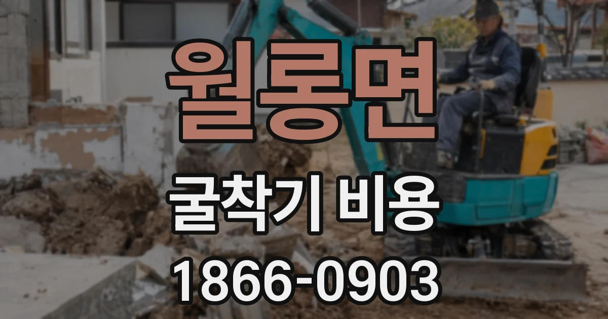 월롱면 굴착기 비용