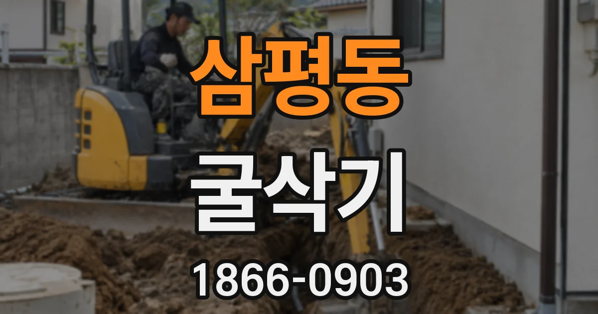 삼평동 굴삭기