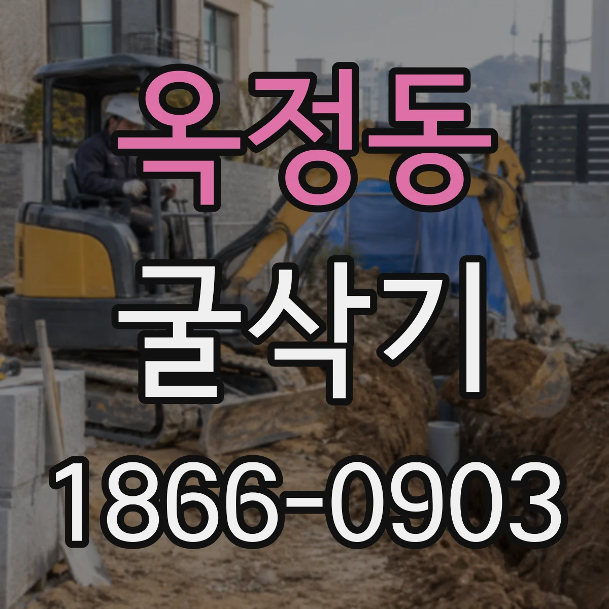 옥정동 굴삭기