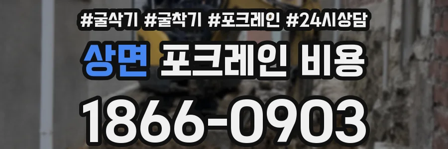 상면 포크레인 비용