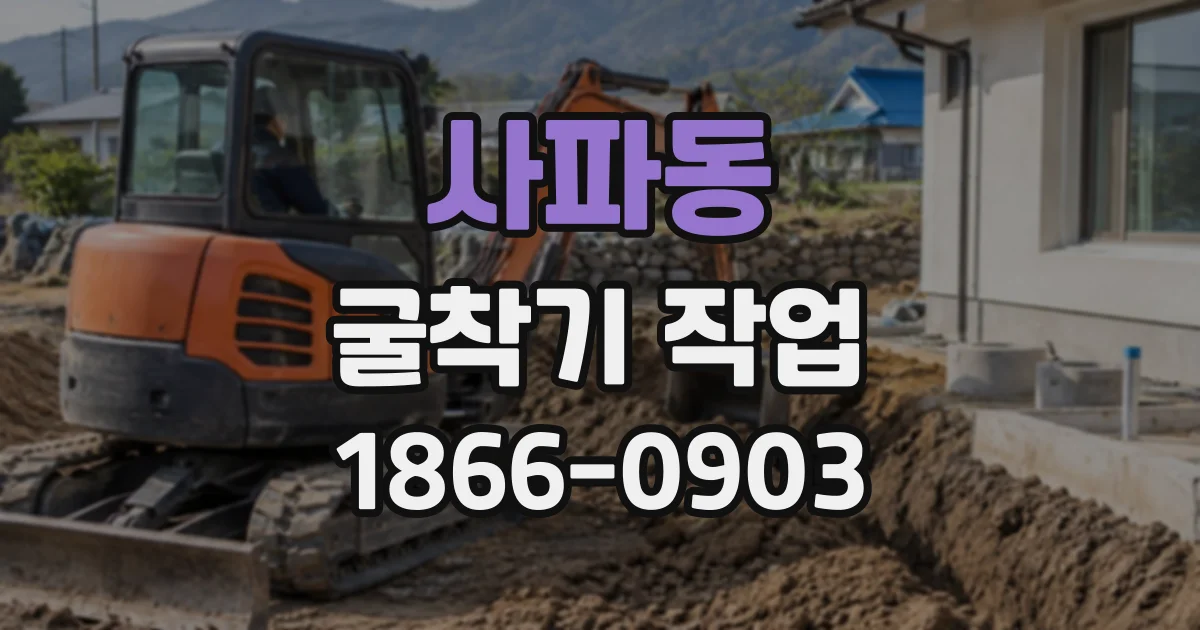 사파동 굴착기작업