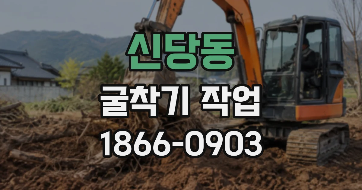 신당동 굴착기작업